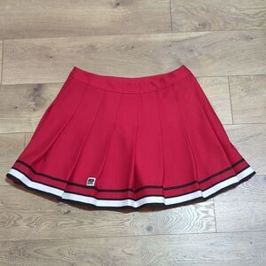 Vintage PEP Threads Sideline Tenniscore Cheerleading Pleated Mini Skirt Red M